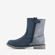 Meisjes boots met glitters blauw grijs