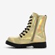 Meisjes veterboots goud zwart