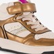 Hoge meisjes sneakers beige goud