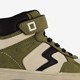 Hoge jongens sneakers groen beige