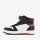 Hoge leren jongens sneakers donkerblauw