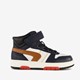 Hoge leren jongens sneakers donkerblauw