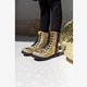 Meisjes veterboots goud zwart