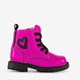 Leren meisjes veterboots roze