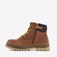 Leren jongens veterboots met gele veters