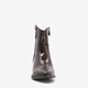 Dames enkellaarsjes met crocoprint bruin
