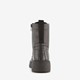 Leren dames veterboots zwart