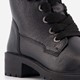 Leren veterboots met brede veters