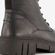 Leren dames veterboots zwart