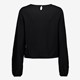Dames blouse zwart met elastiek