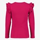 Meisjes trui roze met ruches