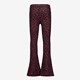 Flared meisjes broek met roze bloemen