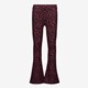 Flared meisjes broek met roze bloemen