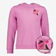 Meisjes hoodie roze met backprint