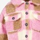 Geruite meisjes teddy shacket
