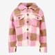 Geruite meisjes teddy shacket