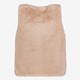 Meisjes gilet van imitatiebont bruin
