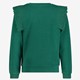 Meisjes sweater groen met ruches