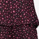Meisjes rok met ruches en print zwart roze