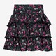 Meisjes rok met ruches en print