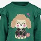 Meisjes jurk met ruches groen