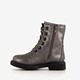 Meisjes veterboots met hartjes zilver
