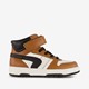 Hoge leren jongens sneakers cognac