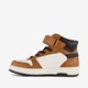 Hoge leren jongens sneakers cognac