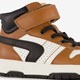 Hoge leren jongens sneakers cognac