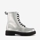 Dames veterboots zilver