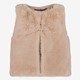 Meisjes gilet van imitatiebont bruin