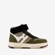 Hoge leren jongens sneakers groen