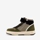 Hoge leren jongens sneakers groen