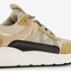 Dames dad sneakers groen beige