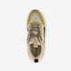 Dames dad sneakers groen beige