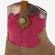 Suede meisjes western enkellaarsjes bruin