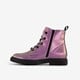Meisjes veterboots metallic roze