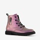 Meisjes veterboots metallic roze