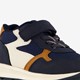 Jongens sneakers donkerblauw cognac