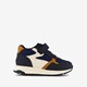 Jongens sneakers donkerblauw cognac