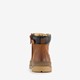 Leren jongens veterboots cognac bruin