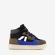 Hoge suede jongens sneakers zwart blauw