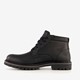 Leren heren veterboots zwart