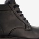 Leren heren veterboots zwart