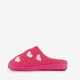 Dames sloffen met hartjes roze