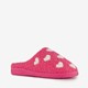 Dames sloffen met hartjes roze