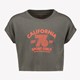 Cropped meisjes sport T-shirt grijs