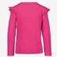 Meisjes shirt met ruches en vlinder roze