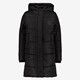 Lange gewatteerde meisjes winterjas zwart