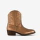 Meisjes western enkellaarsjes brons